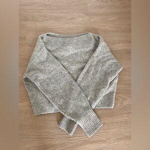 & Other Stories Knit Boatneck Crop Sweater